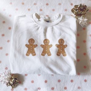 Christmas Gingerbread Sweatshirt Handmade
